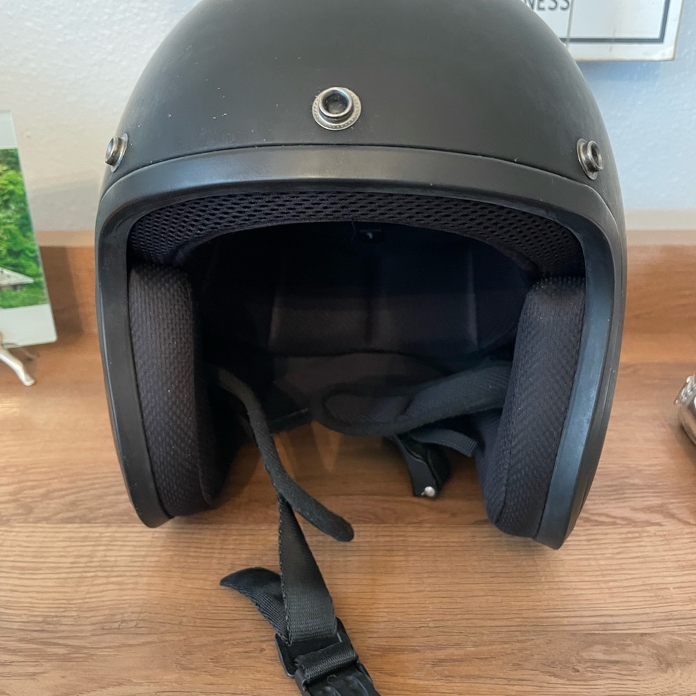 Daytona Black Open-Face Motorcycle Helmet